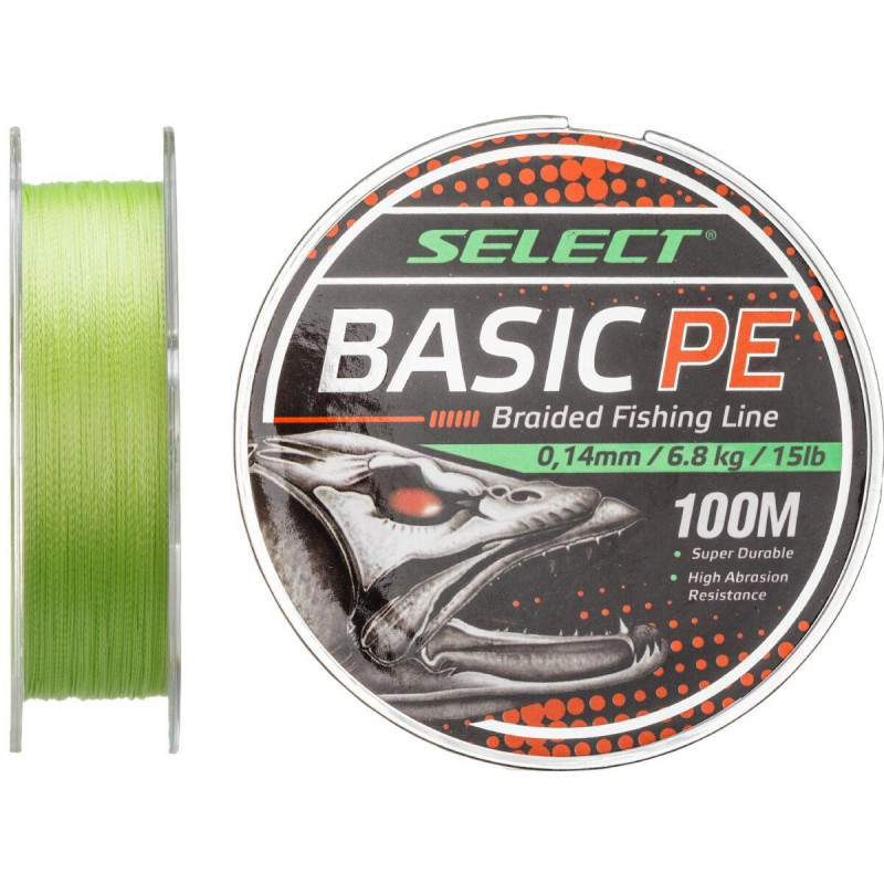 Шнур Select Basic PE Light Green 150m 0.18 mm 22lb/9.9 kg