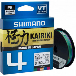 Шнур Shimano Kairiki 4 PE (Multi Colour) 150m 0.06mm 4.4kg