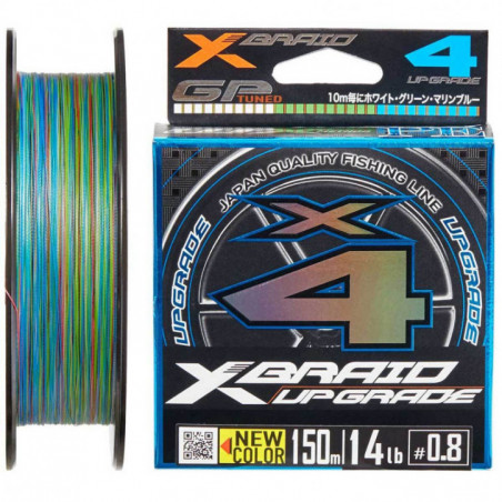 Шнур YGK X-Braid Upgrade X4 (3 colored) 180m 0.6/0.128 mm 12lb/5.4 кг