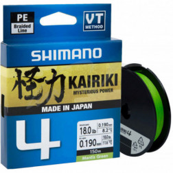 Шнур Shimano Kairiki 4 PE (Mantis Green) 150m 0.19 mm 11,6 kg