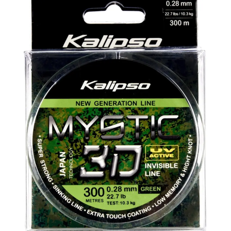Волосінь Kalipso Mystic 3D Green 300m