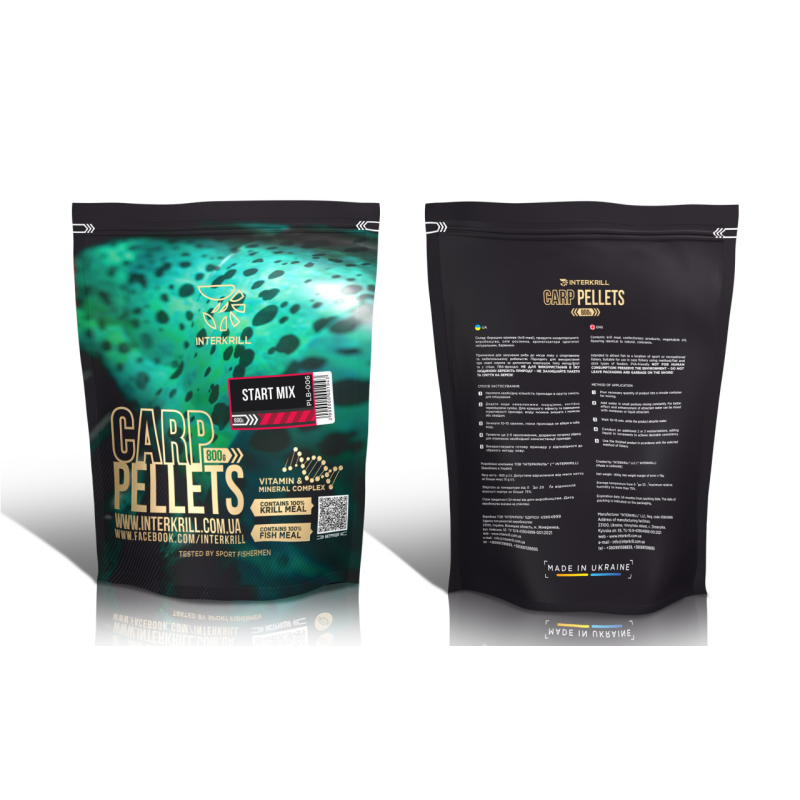 Пеллетс INTERKRILL Krill START MIX 800г