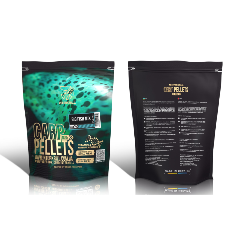 Пеллетс INTERKRILL Krill Big Fish MIX 800г