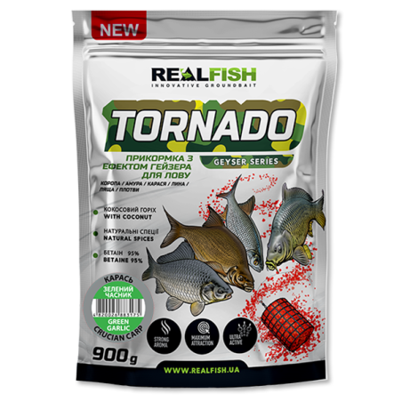 Прикормкa Real Fish TORNADO Зелений часник