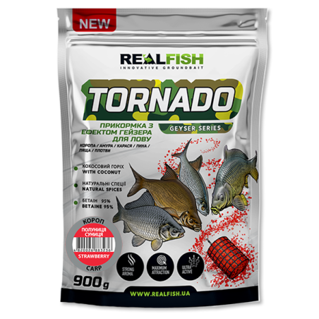 Прикормка Real Fish TORNADO Полуниця-Суниця