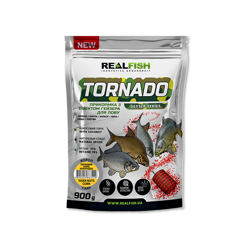 Прикормка Real Fish TORNADO Тигровий горіх-Кукуруза Прикормка Real Fish TORNADO Тигровий горіх-Кукуруза