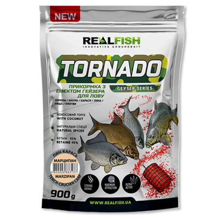 Прикормка Real Fish TORNADO Линь-Карась Марцепан