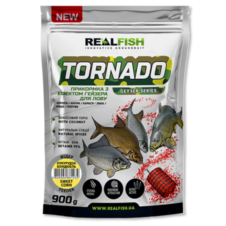Прикормка Real Fish TORNADO Фідер Кукуруза Бондюель