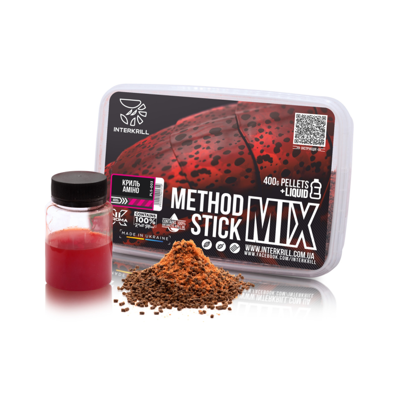 Пелетс INTERKRILL Method Stick Mix Криль-Аміно 400г Пелетс INTERKRILL Method Stick Mix Криль-Аміно 400г