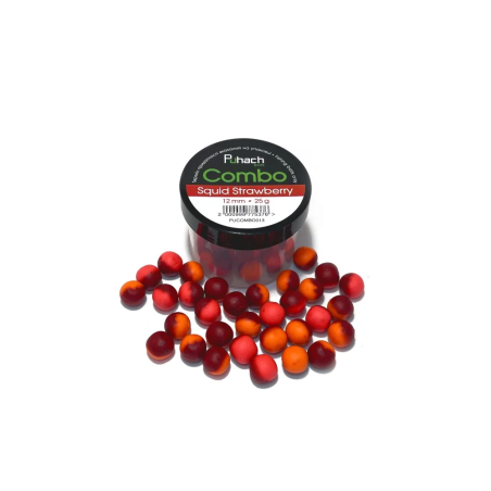 PUHACH BAITS COMBO 12 MM - SQUID STRAWBERRY (КАЛЬМАР/ПОЛУНИЦЯ)