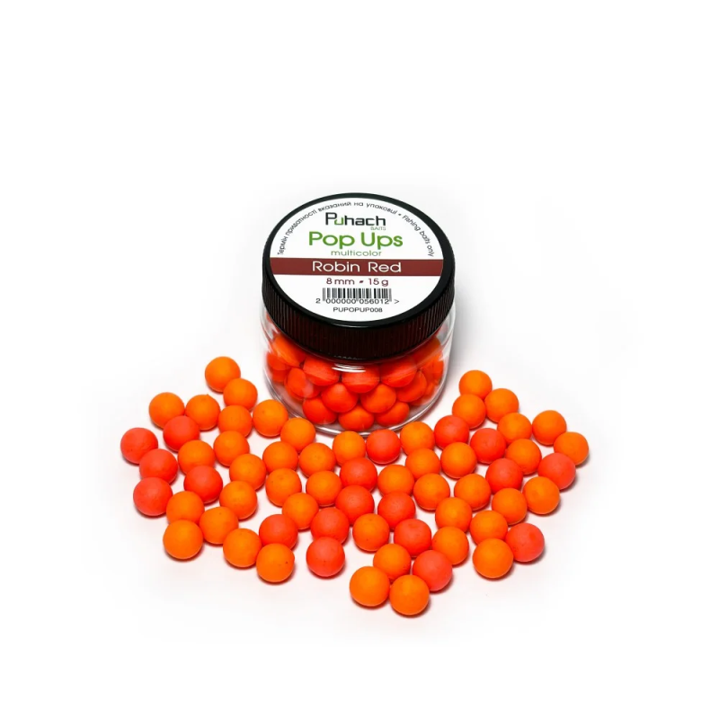 PUHACH BAITS POP UPS 8 MM MULTICOLOR - ROBIN RED