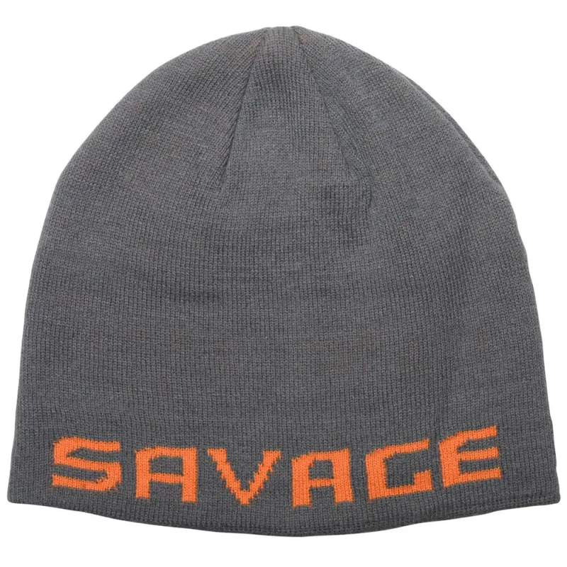 Шапка Savage Gear Logo Beanie One size Rock Grey/Orange Шапка Savage Gear Logo Beanie One size Rock Grey/Orange