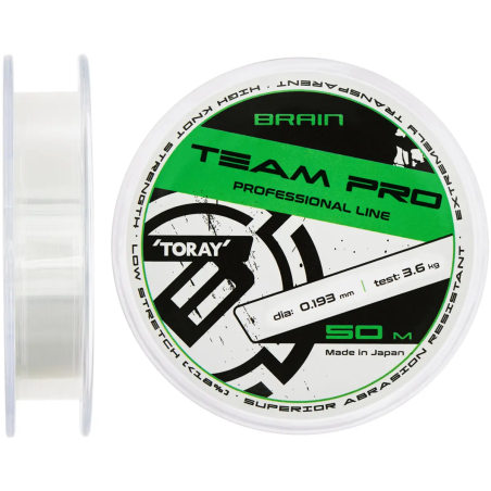 Волосінь Brain Team Pro 50m (clear) 0.193mm 3.6kg