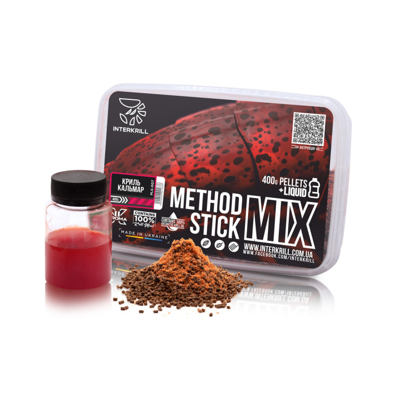 Пелетс INTERKRILL Method Stick Mix Криль-Кальмар 400г