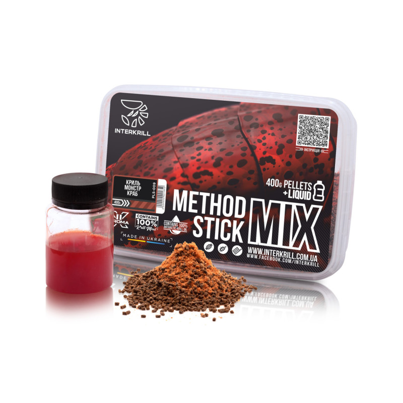 Пелетс INTERKRILL Method Stick Mix Криль-Монстр Краб 400г