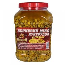 Зерновий МІКС КУКУРУДЗА (з горохом), 3л