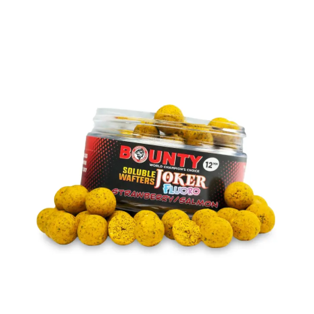 Растворимый флюро вафтерс BOUNTY FLUORO JOKER STRAWBERRY / SALMON 10 мм.