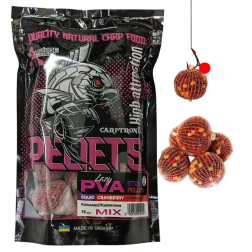 Готовый ПВА стик Carptronik lazy PVA stick Squid/Cranberry (Кальмар/Клюква) 15шт