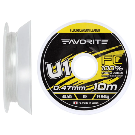 Флюорокарбон Favorite U1 FC 10m 8.0/0.47mm 30.5lb/13.84kg