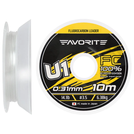 Флюорокарбон Favorite U1 FC 10m 3.5/0.31mm 14.1lb/6.38kg