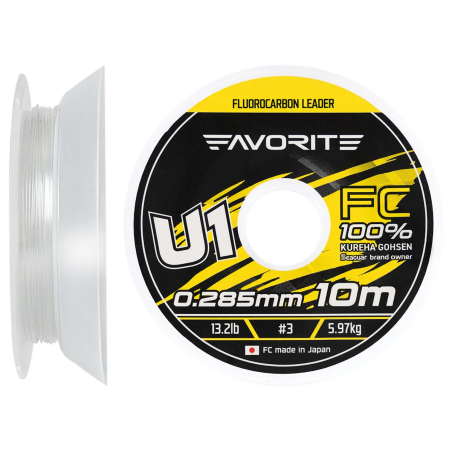 Флюорокарбон Favorite U1 FC 10m 3.0/0.285mm 13.2lb/5.97kg