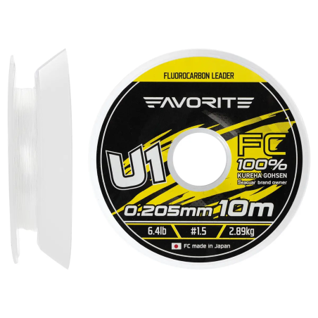 Флюорокарбон Favorite U1 FC 10m 1.5/0.205mm 6.4lb/2.89kg