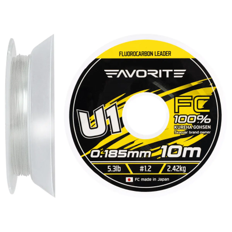 Флюорокарбон Favorite U1 FC 10m 1.2/0.185mm 5.3lb/2.42kg
