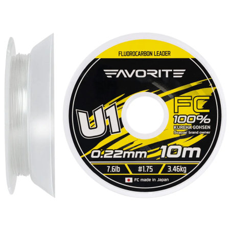 Флюорокарбон Favorite U1 FC 10m 1.75/0.22mm 7.6lb/3.46kg