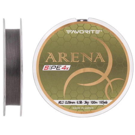 Шнур Favorite Arena PE 100m (silver gray) 0.3/0.09 mm 6.5 lb/3kg
