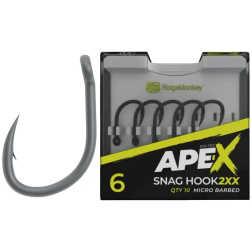 Гачок короповий RidgeMonkey Ape-X Snag Hook 2XX з борідкою 4 (10 шт/уп)