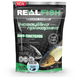 Прикормка Real Fish Амур-Толстолоб Пряжене молоко 900г