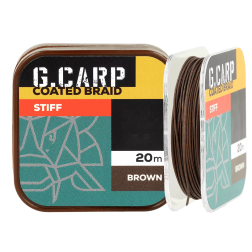 Повідковий матеріал в обплетенні GC G.Carp Coated Braid Stiff 20м 25lb Brown