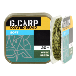 Повідковий матеріал в обплетенні GC G.Carp Coated Braid Soft 20м 15lb Weed Green