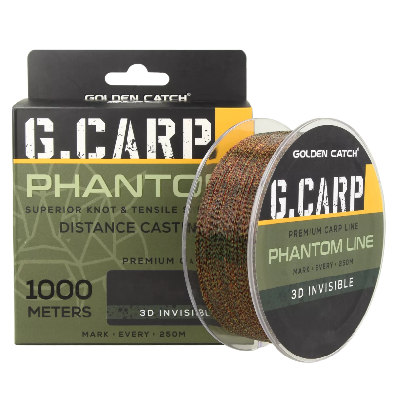 Волосінь GC G.Carp Phantom Line 1000м 3D Invisible 0.30мм