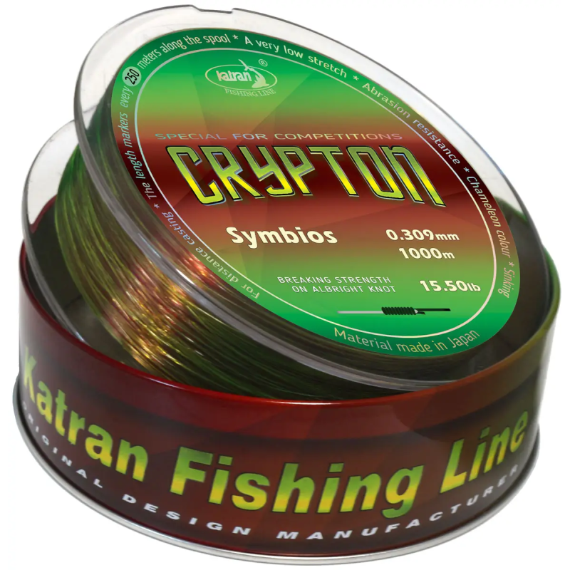 Волосінь Katran Crypton Symbios 1000m (camo-neon) 0.309mm 15.5lb/7.03kg