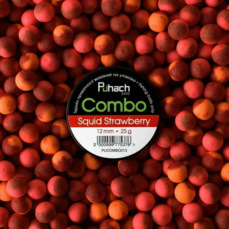 Puhach Baits Combo 15 mm - Squid Strawberry (Кальмар/Полуниця), 40g