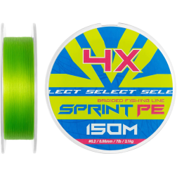 Шнур Select Sprint PE 4X Light Green 150m 0.2/0.06mm 7lb/3.1kg