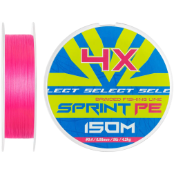 Натисніть щоб збільшити   Бренд:   Всі характеристики Шнур Select Sprint PE 4X Light Green 150m 0.2/0.06mm 7lb/3.1kg
