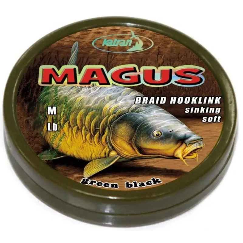 Повідцевий матеріал Katran Magus Braided Hook Links 20m (Green Black) 25lb Повідцевий матеріал Katran Magus Braided Hook Links 20m (Green Black) 25lb