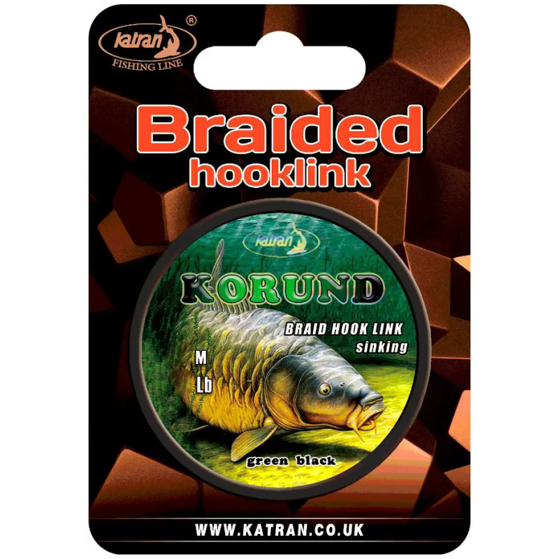 copy of Повідцевий матеріал Katran Flex Braided Hook Links 20m (Green Black) 25lb