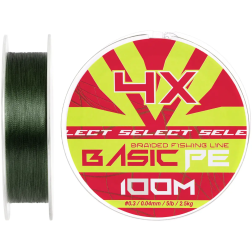 copy of Шнур Select Basic PE Green 100m 0.16 mm 18lb/8.3 kg
