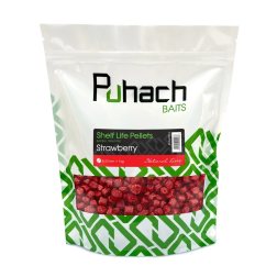 Варені гранули Puhach Baits Natural Line Shelf Life Pellets 12/14 mm 1 kg - Strawberry (Полуниця)