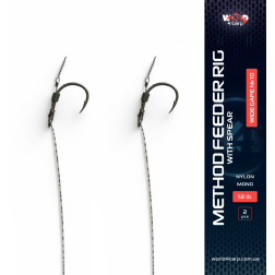 Готовий повідець зі скруткою W4C Method Feeder Rig Spear, гачок Wide Gape