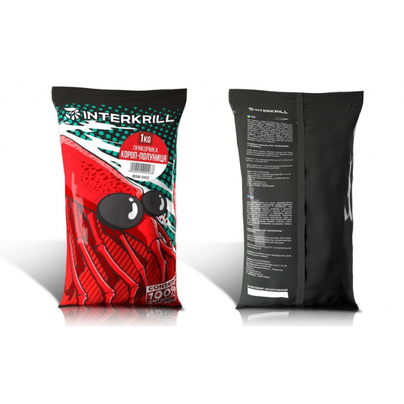 Прикормка INTERKRILL Карп-Клубника 1кг Прикормка INTERKRILL Карп-Клубника 1кг