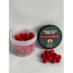 Клуб Рибалок Бойли POP-UP порошать зі смаком Strawberry d.10mm