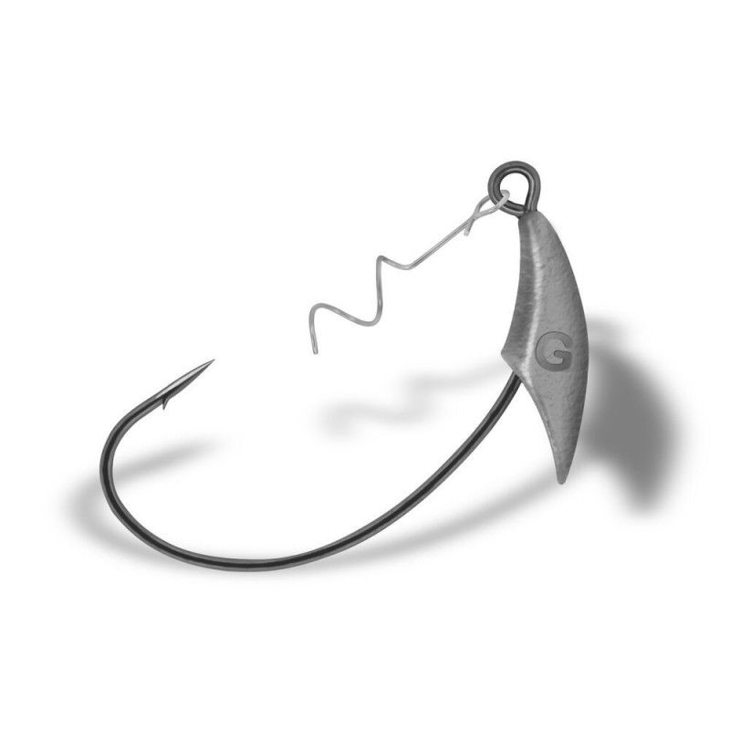 Гачок офсетний з грузом та штопором Gurza YOKE Swim Bait W 9г
