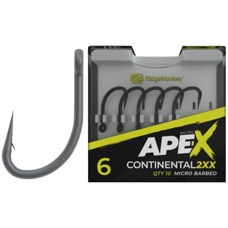 Гачок короповий RidgeMonkey Ape-X Continental 2XX з борідкою