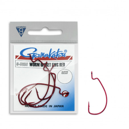 Гачок офсетний Gamakatsu Worm Offset EWG Red