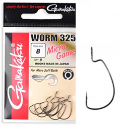Гачок офсетний Gamakatsu Worm 325 Micro Game Black