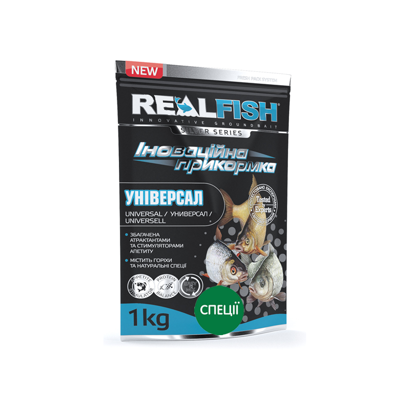 Риболовна прикормка Real Fish Універсал спеції Риболовна прикормка Real Fish Універсал спеції
